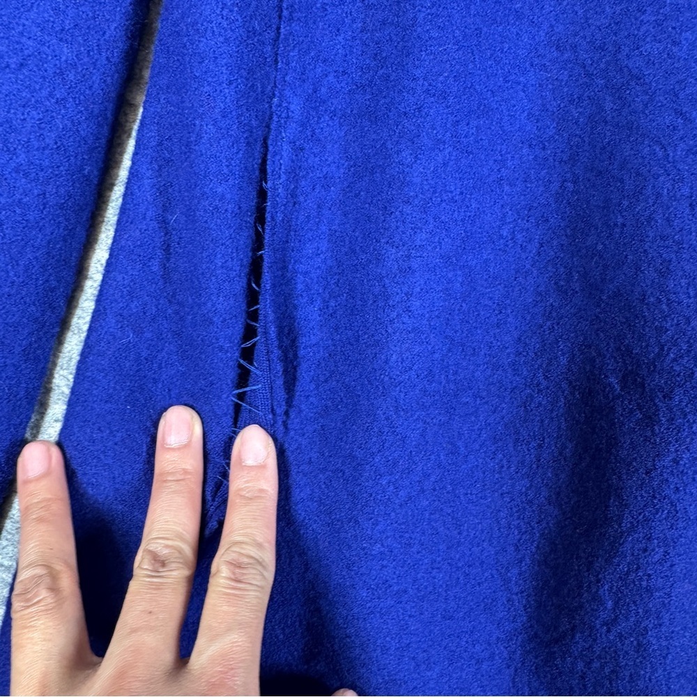 Eileen Fisher Vibrant Blue Wool Snap Closure Jacket Size S Lagenlook Minimalist - Picture 6 of 16